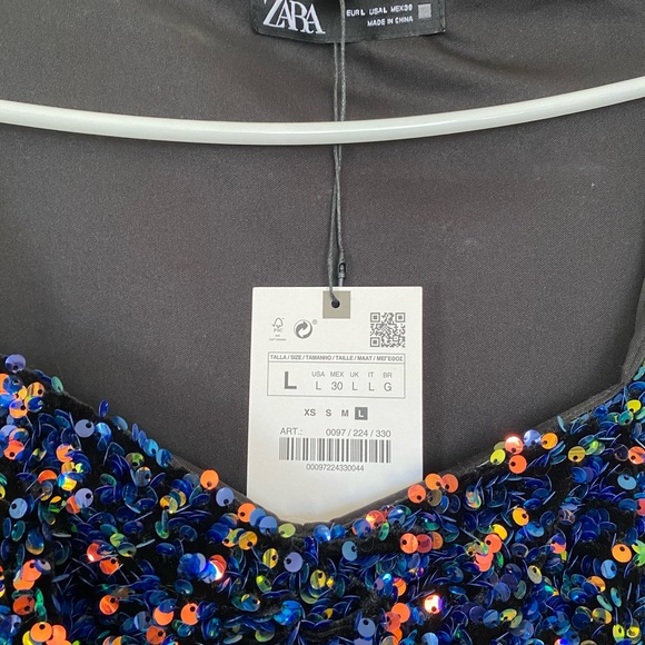 Zara velvet sequin mini dress - Picture 3 of 3